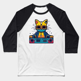 Funny Keith Haring, cat Dj Baseball T-Shirt